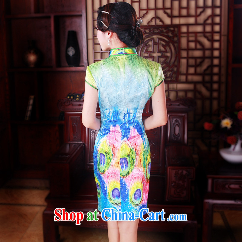 ruyi, 2015 new cheongsam dress stylish improved retro beauty daily short cheongsam dress suit 5006 XXL sporting, wind, shopping on the Internet