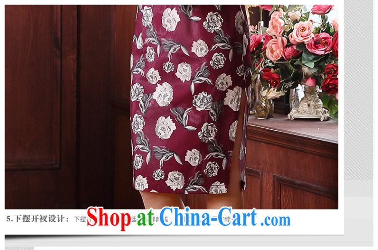 The CYD HO Kwun Tong' the edge 2015 new 3D digital printing improved Stylish retro cheongsam dress Style Fashion dresses summer 5126 QD wine red XXL pictures, price, brand platters! Elections are good character, the national distribution, so why buy now enjoy more preferential! Health