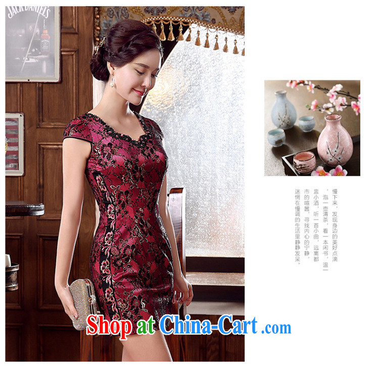 The CYD HO Kwun Tong' Purple, 2015 summer retro dresses improved the collar sexy female cheongsam dress KD 5154 wine red XL pictures, price, brand platters! Elections are good character, the national distribution, so why buy now enjoy more preferential! Health