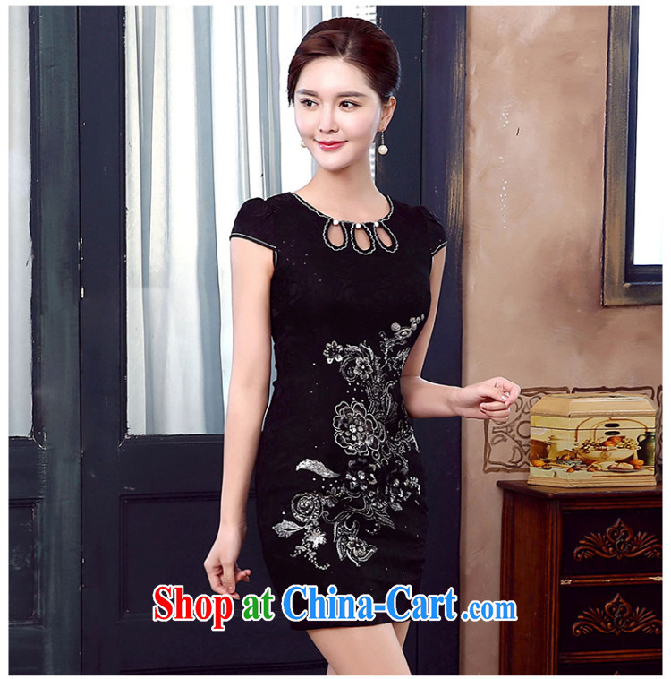 The CYD HO Kwun Tong' black be improved and stylish open-collar cheongsam dress summer stylish retro dress dresses KD 5158 black XL pictures, price, brand platters! Elections are good character, the national distribution, so why buy now enjoy more preferential! Health