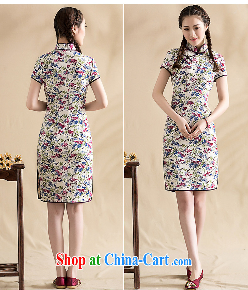 Seal, summer 2015 new units the Chinese floral short qipao is deducted daily improved, qipao dresses floral XXL pictures, price, brand platters! Elections are good character, the national distribution, so why buy now enjoy more preferential! Health