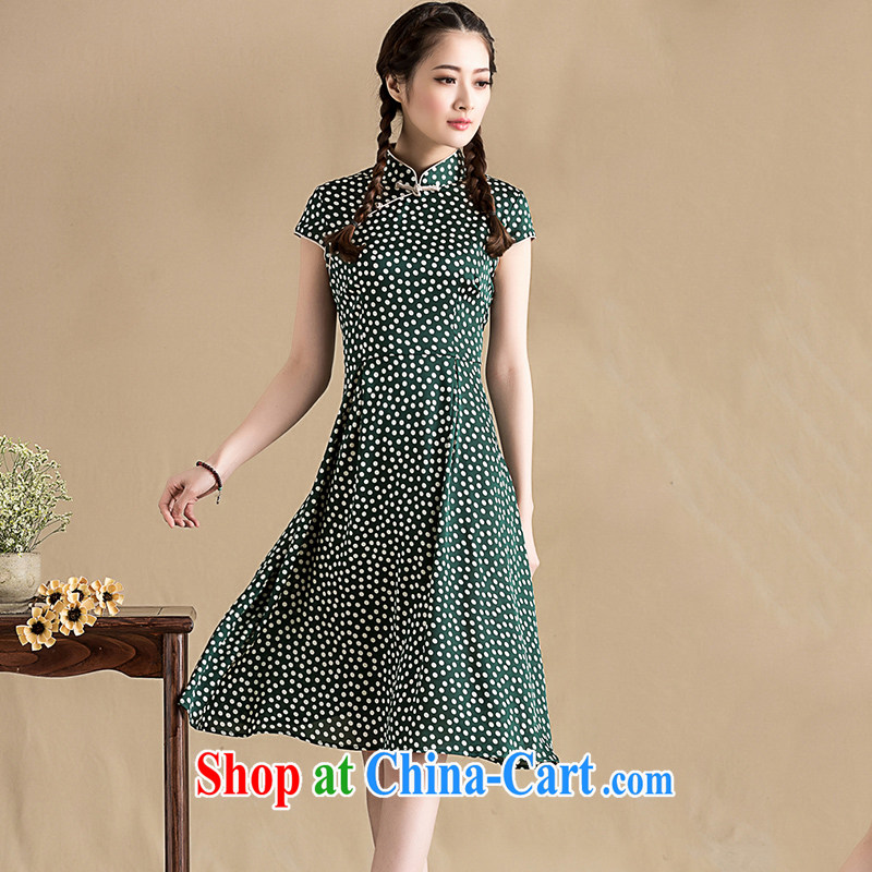 Royal Seal on 2015 original wave, snow-woven dresses, dresses retro style of improved light Chinese swing skirt picture color XL seal, Yin Yue, shopping on the Internet