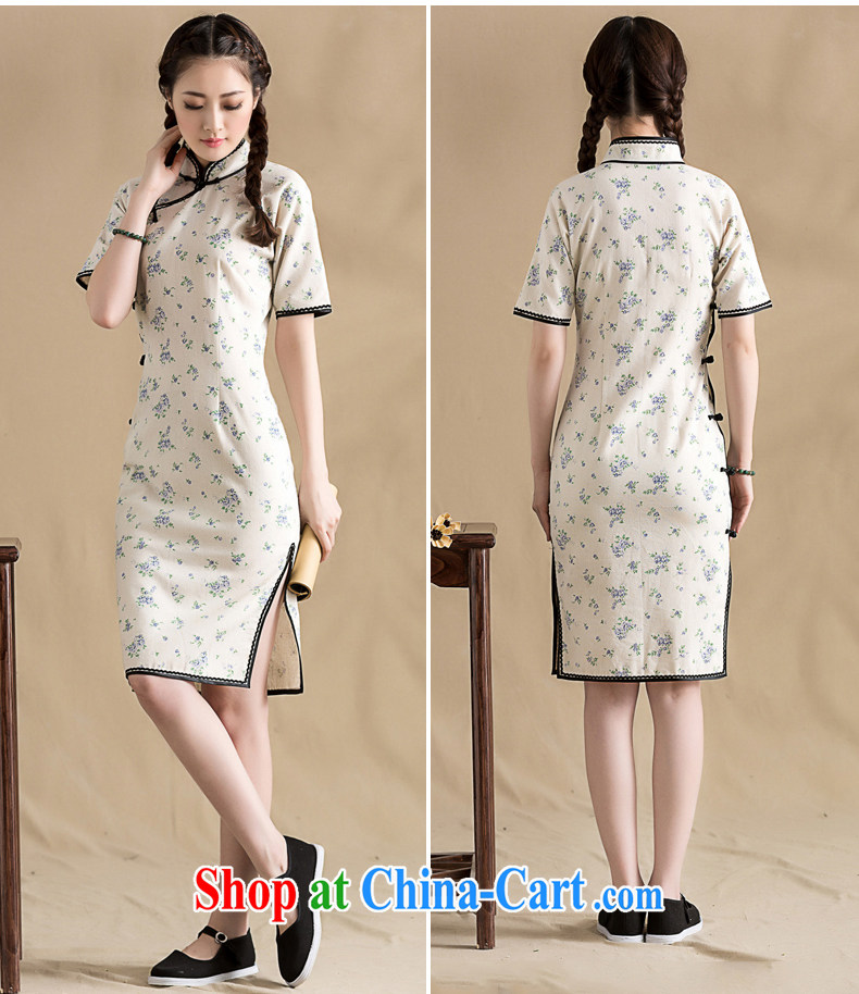 Seal, 2015 original floral cotton Ma girls dresses hand-tie lace edge Chinese improved cheongsam dress picture color L pre-sale 15 Days pictures, price, brand platters! Elections are good character, the national distribution, so why buy now enjoy more preferential! Health