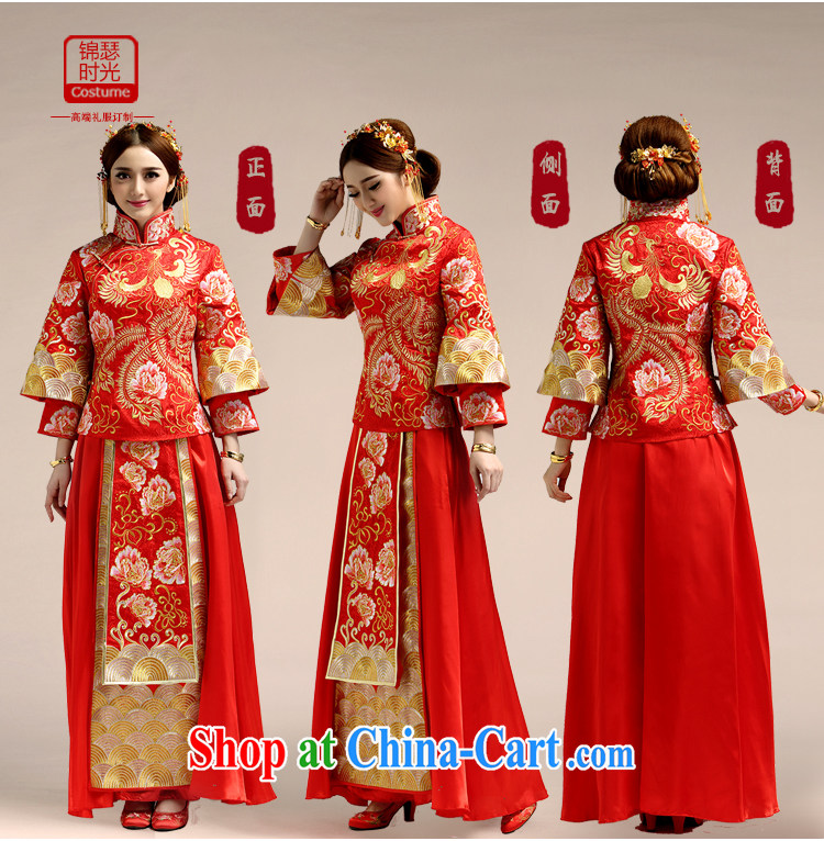 Mu Yao 2015 new Chinese mu Yao bridal spring and summer, the pregnant women high-end show groups serving Phoenix and long, long-sleeved wedding dresses serving toast 2 piece embroidered red XL brassieres 96 CM pictures, price, brand platters! Elections are good character, the national distribution, so why buy now enjoy more preferential! Health
