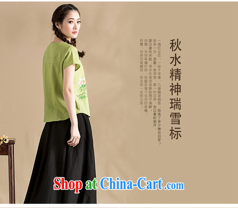 Royal Seal, original cotton the Chinese culture quality lady V collar short-sleeve T-shirt hand-painted minimalist Sau San Tong replacing T-shirt light blue S pictures, price, brand platters! Elections are good character, the national distribution, so why buy now enjoy more preferential! Health