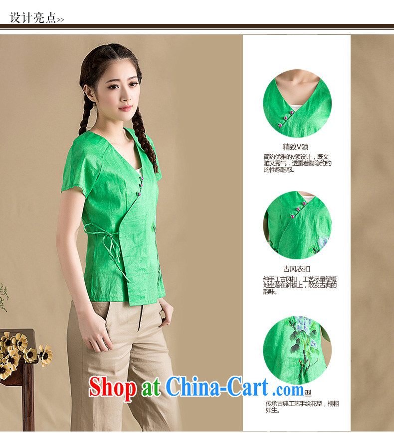 Seal, original cotton Ma 2015 spring new blouses arts idyllic small fresh hand-painted T shirt T-shirt girl Green S pictures, price, brand platters! Elections are good character, the national distribution, so why buy now enjoy more preferential! Health