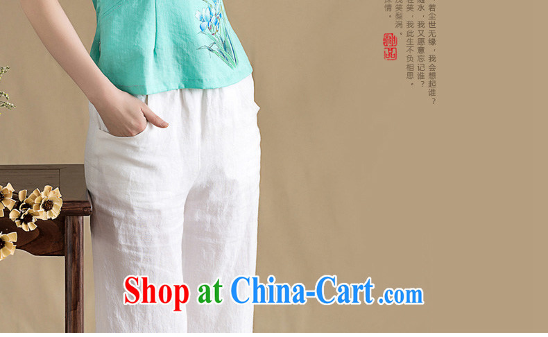 Seal, original cotton the cheongsam shirt is tight hand-painted Orchid blouses cultivating graphics thin Chinese T shirts female blue XXL pictures, price, brand platters! Elections are good character, the national distribution, so why buy now enjoy more preferential! Health