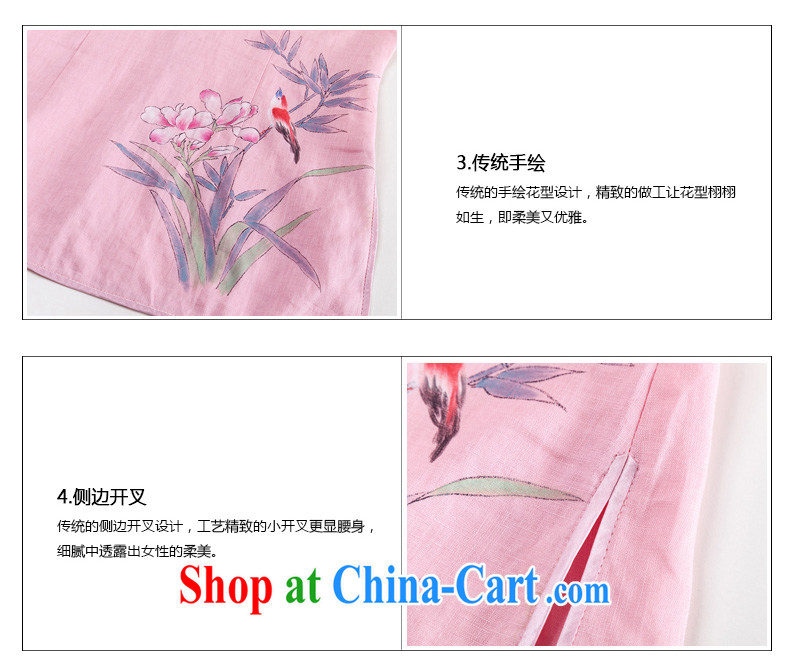 Seal, original cotton the minimalist art linen clothes dresses T-shirt hand-painted Han-chinese short-sleeved T-shirt girls pink L pictures, price, brand platters! Elections are good character, the national distribution, so why buy now enjoy more preferential! Health
