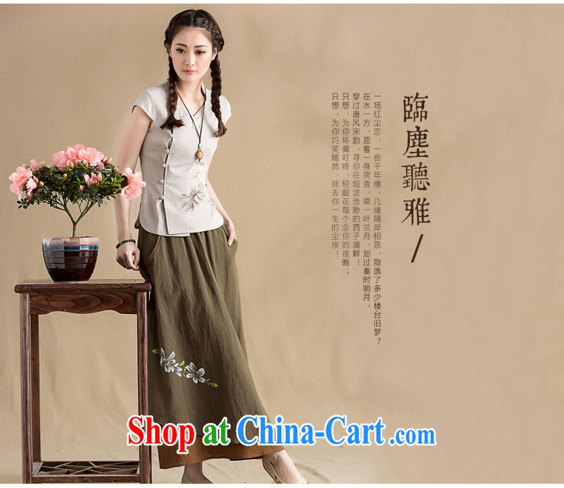 Seal 2015, spring and summer original cotton the cheongsam shirt female Chinese style, short-sleeved Chinese hand-painted blouses hand-painted gray S pictures, price, brand platters! Elections are good character, the national distribution, so why buy now enjoy more preferential! Health