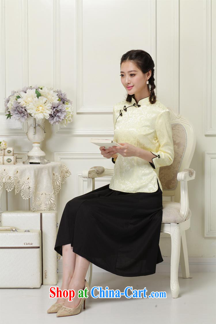 Ya-ting store 2014 Autumn Chinese Tang 7 sub-cuff improved cheongsam shirt Korea Campus girls with dresses green XXL pictures, price, brand platters! Elections are good character, the national distribution, so why buy now enjoy more preferential! Health