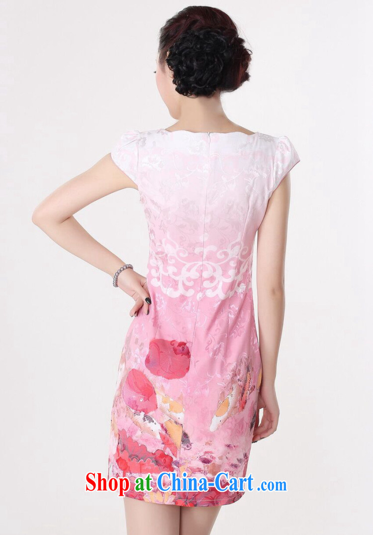 Take the Chinese clothing summer new female Chinese qipao refined lace collar cotton hand-painted graphics thin Mini short cheongsam D 0211 2 XL pictures, price, brand platters! Elections are good character, the national distribution, so why buy now enjoy more preferential! Health