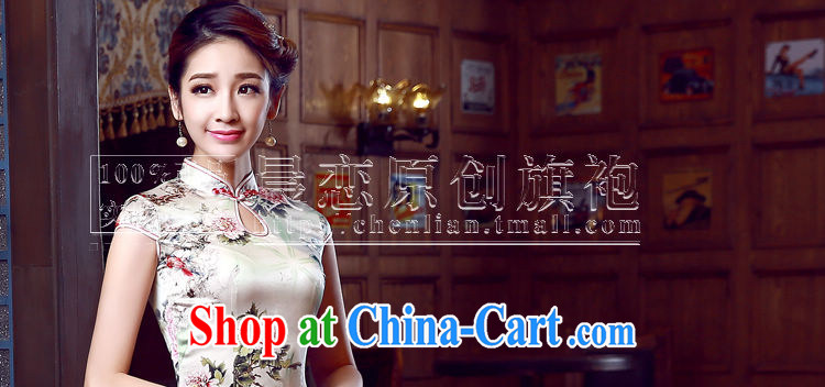 Morning dresses, new summer retro long improved stylish sauna silk silk Chinese qipao dress Peony Peony floral XL pictures, price, brand platters! Elections are good character, the national distribution, so why buy now enjoy more preferential! Health