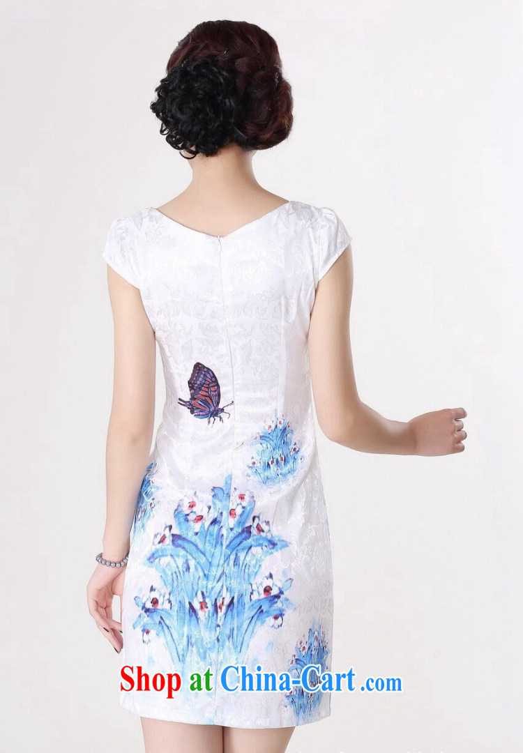 Dan smoke-free Chinese clothing summer new female Chinese qipao refined lace collar cotton hand-painted graphics thin Mini short cheongsam D 0210 2 XL pictures, price, brand platters! Elections are good character, the national distribution, so why buy now enjoy more preferential! Health