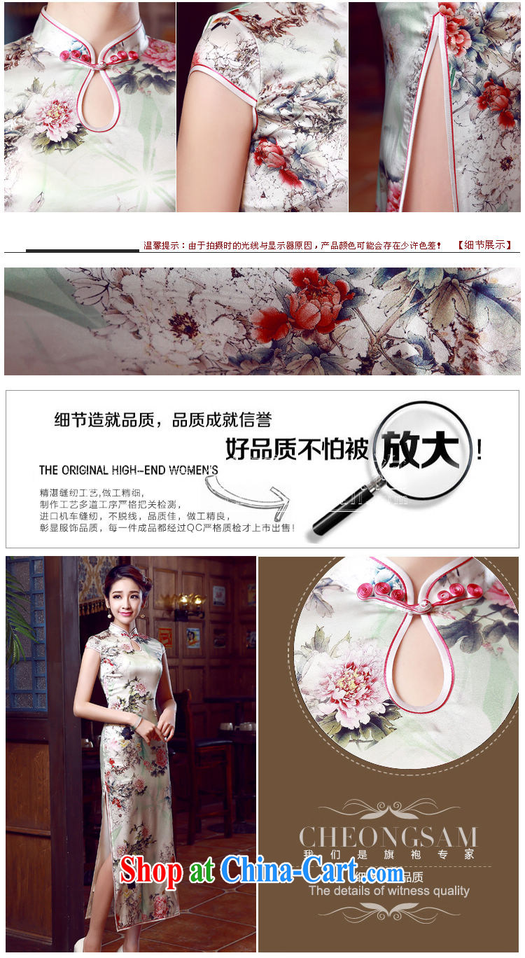 Morning dresses, new summer retro long improved stylish sauna silk silk Chinese qipao dress toner of a Phillips, XL pictures, price, brand platters! Elections are good character, the national distribution, so why buy now enjoy more preferential! Health