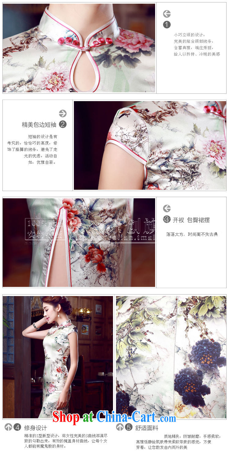 Morning dresses, new summer retro long improved stylish sauna silk silk Chinese qipao dress toner of a Phillips, XL pictures, price, brand platters! Elections are good character, the national distribution, so why buy now enjoy more preferential! Health
