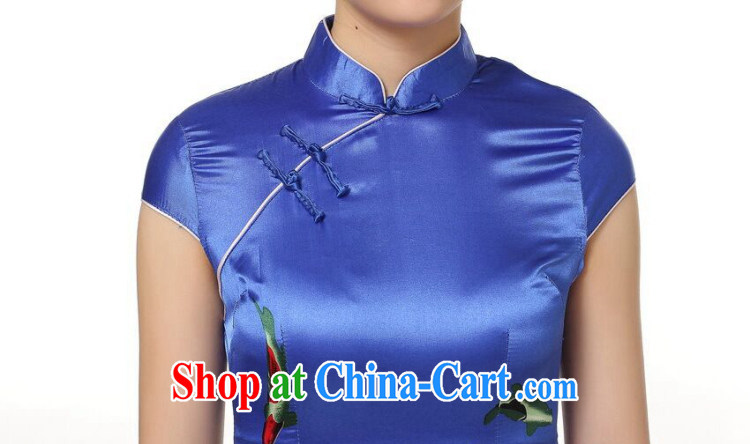 spend the summer outfit New female Chinese Chinese improved, for Lotus damask stamp short cheongsam girls D 0183 - C red L pictures, price, brand platters! Elections are good character, the national distribution, so why buy now enjoy more preferential! Health