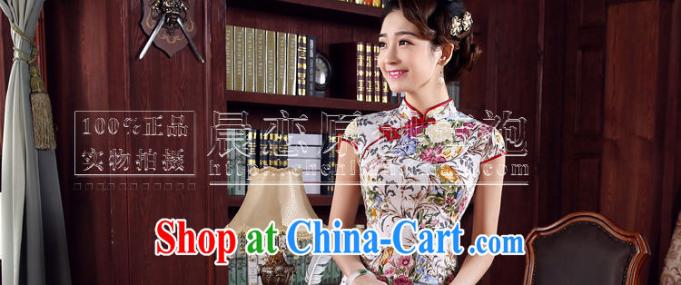 Morning, summer 2015 new stylish improved retro short cheongsam dress Chinese daily cotton twist the red XXL pictures, price, brand platters! Elections are good character, the national distribution, so why buy now enjoy more preferential! Health