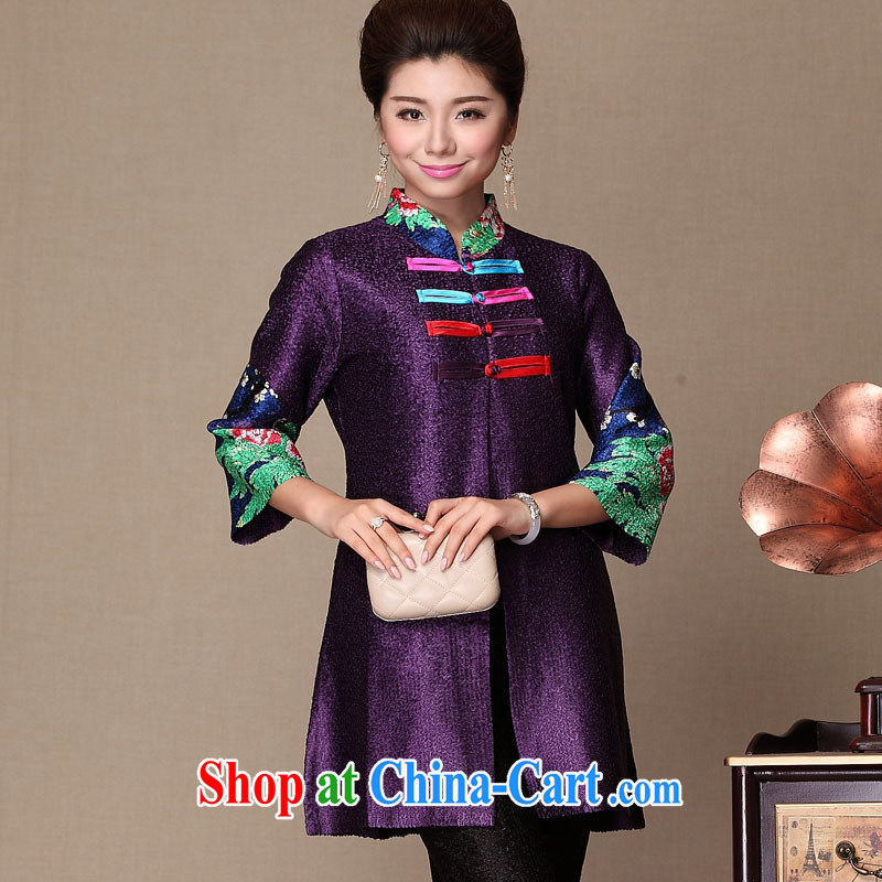 New Silk creases 4 snap-yi holiday wedding, older mothers with blue XXL, the day to assemble (meitianyihuan), and, on-line shopping