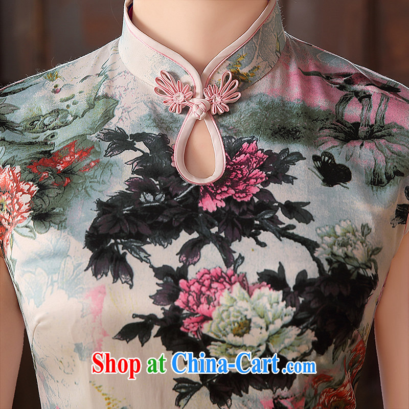 The CYD HO Kwun Tong' color once and for all 2015 summer new improved fashion, long, antique dresses dresses QD 5103 XXL suit, Sau looked Tang, shopping on the Internet