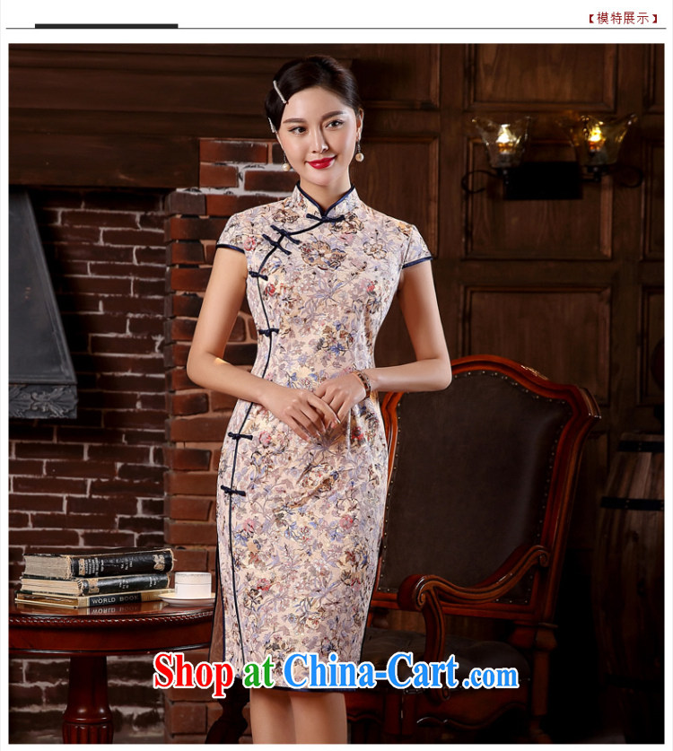 The CYD HO Kwun Tong Jin, spent summer 2015 new stylish floral cheongsam improved retro dresses QD 5110 fancy XL pictures, price, brand platters! Elections are good character, the national distribution, so why buy now enjoy more preferential! Health