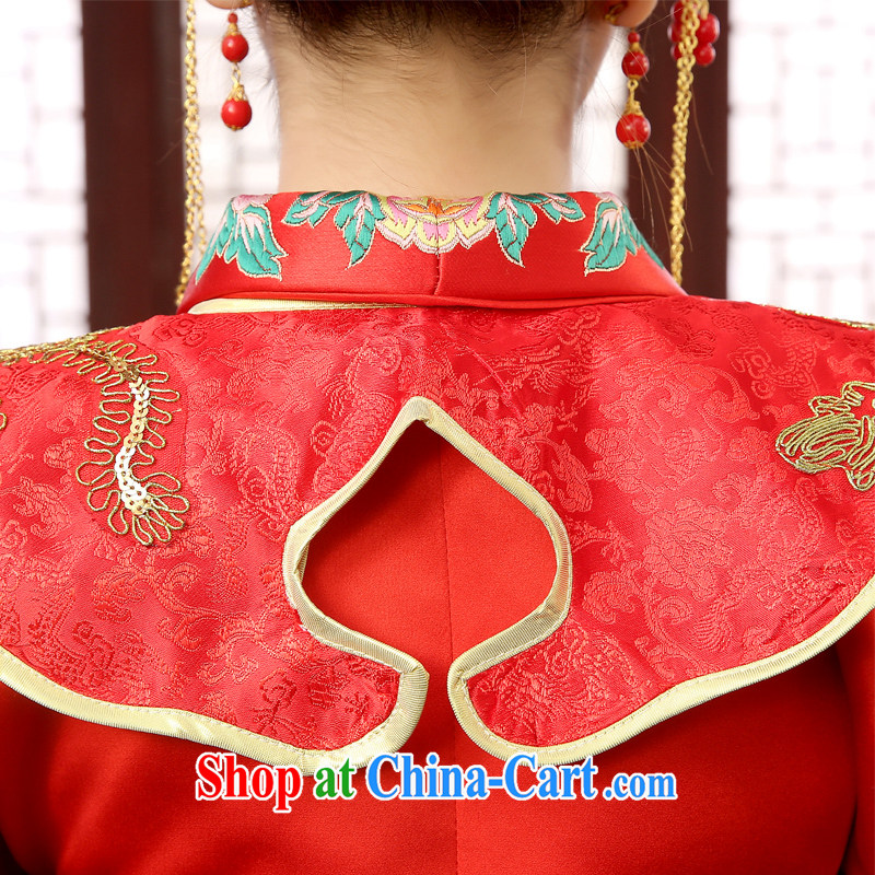 Su-wo Service Bridal Chinese wedding dress red bows service married Yi retro dresses show kimono dragon-use serving the head-dress XXL, Taylor Martin (TAILEMARTIN), online shopping