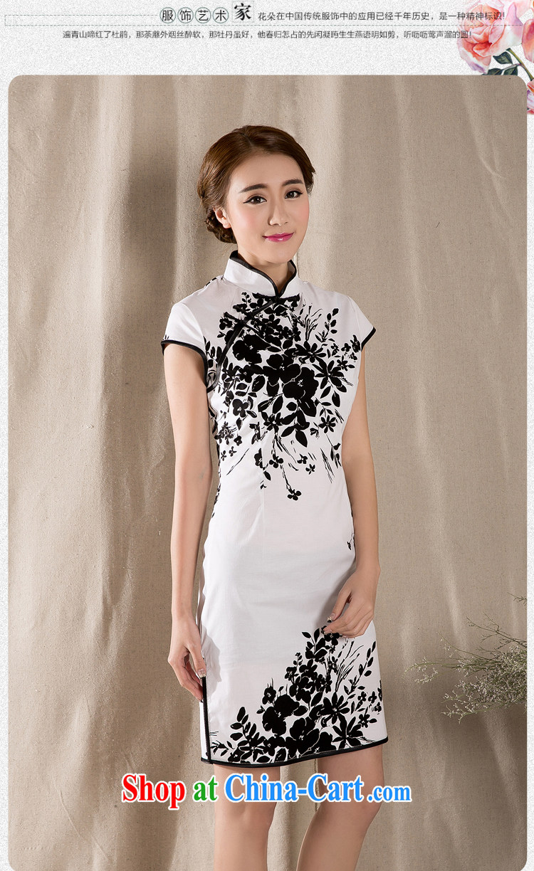 Beautiful Girl, sister-in-law 2015 new spring and summer beauty dresses retro improved Chinese qipao Chinese style dress cheongsam dress 1227 Z XXL pictures, price, brand platters! Elections are good character, the national distribution, so why buy now enjoy more preferential! Health