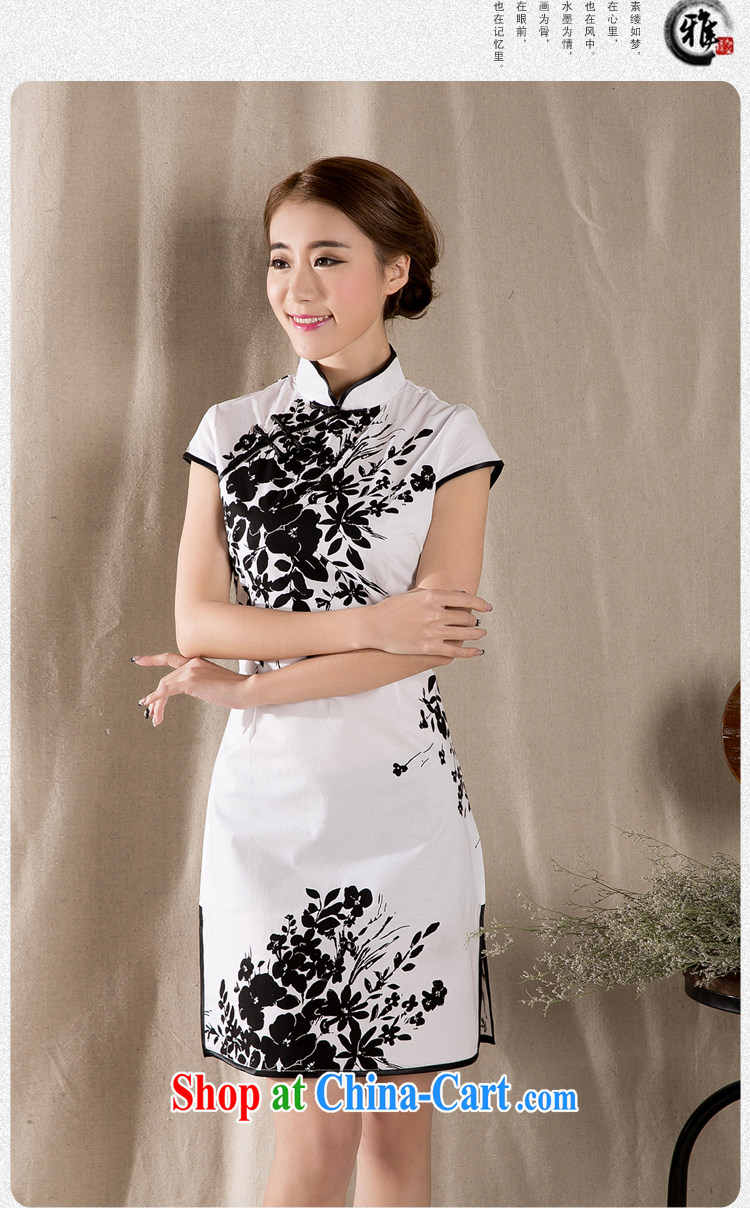 Beautiful Girl, sister-in-law 2015 new spring and summer beauty dresses retro improved Chinese qipao Chinese style dress cheongsam dress 1227 Z XXL pictures, price, brand platters! Elections are good character, the national distribution, so why buy now enjoy more preferential! Health