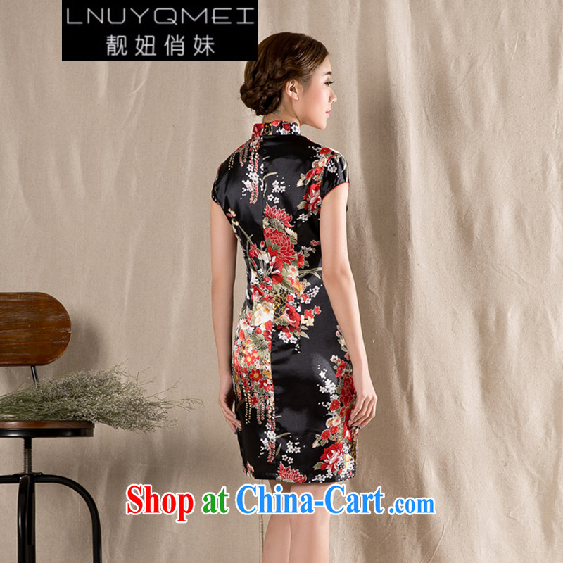 Beautiful Girl, sister-in-law 2015 New Spring Summer dresses beauty retro improved Chinese qipao China wind female cheongsam dress 1227 Z XXL, beautiful girl, sister-in-law (LIANGNIUQIAOMEI), online shopping