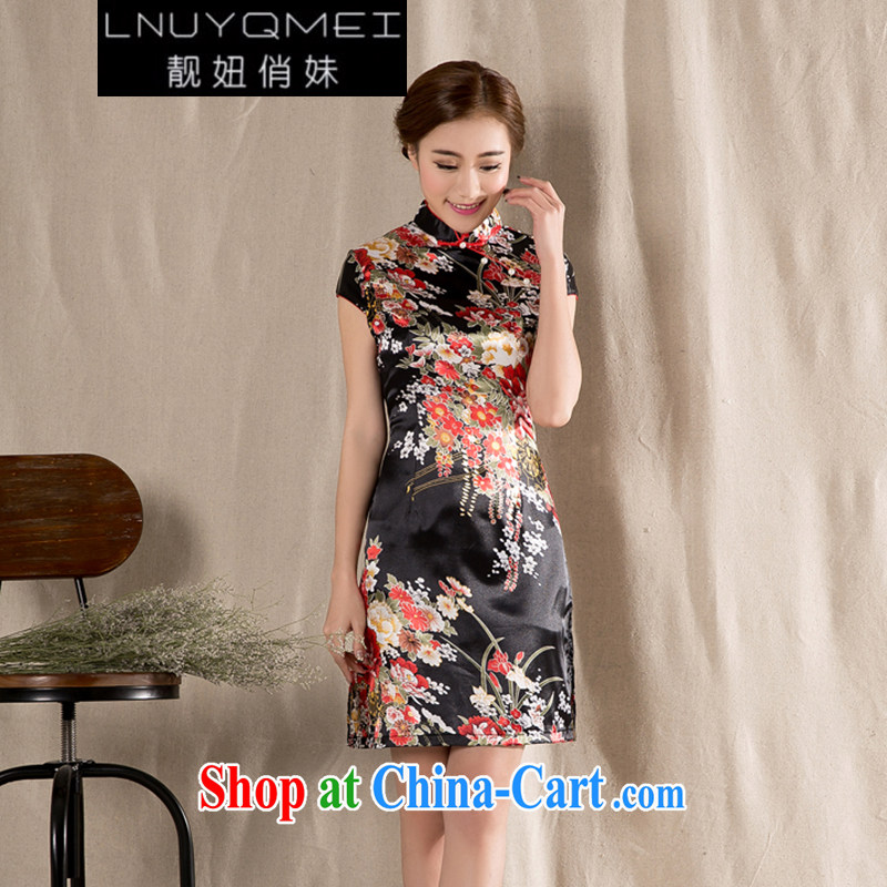 Beautiful Girl, sister-in-law 2015 New Spring Summer dresses beauty retro improved Chinese qipao China wind female cheongsam dress 1227 Z XXL, beautiful girl, sister-in-law (LIANGNIUQIAOMEI), online shopping