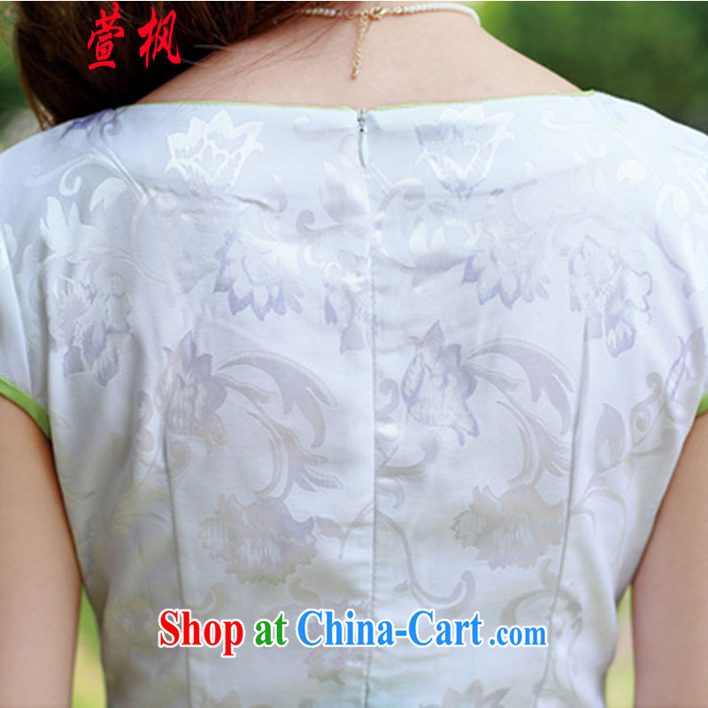 XUAN FENG UUIT/TAPP 2015 new summer party for cultivating half sleeve fine embroidered Chinese style qipao fashionable dresses Green lotus XXL, Xuan Feng (xuanfeng), and on-line shopping