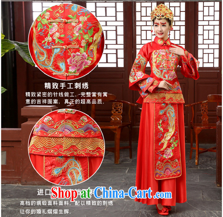 Show reel Service Bridal wedding dresses Chinese bows clothing retro dresses embroidery Sau kimono married Yi hi service use phoenix red XXL pictures, price, brand platters! Elections are good character, the national distribution, so why buy now enjoy more preferential! Health