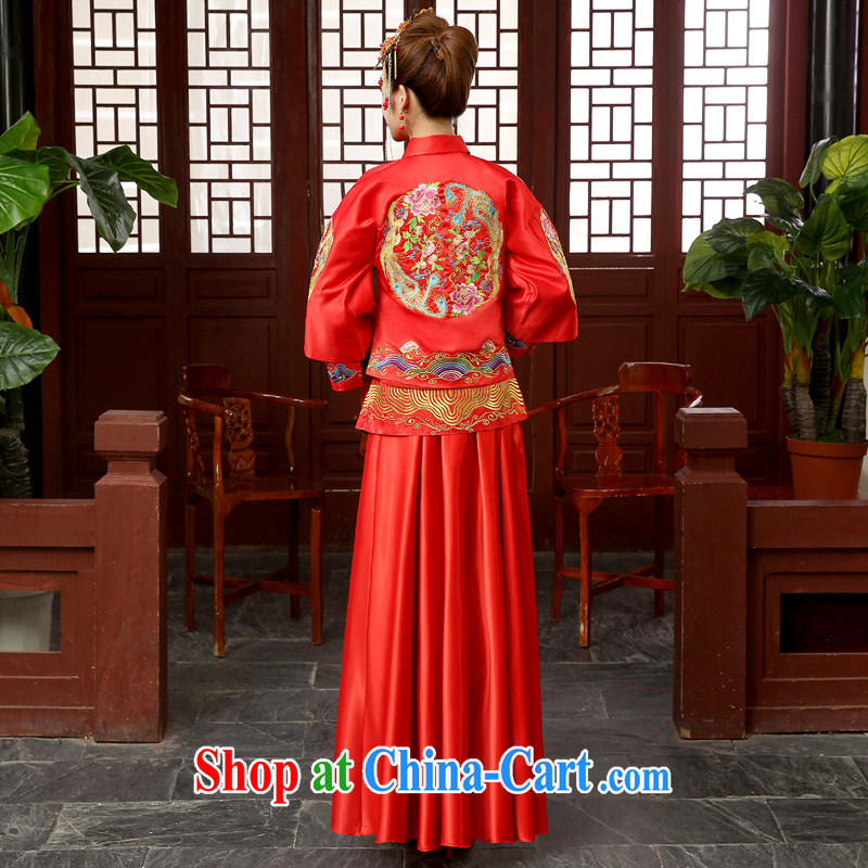Show reel Service Bridal wedding dresses Chinese bows clothing retro dresses embroidery Sau kimono married Yi-hi service use phoenix red XXL, Taylor Martin (TAILEMARTIN), shopping on the Internet