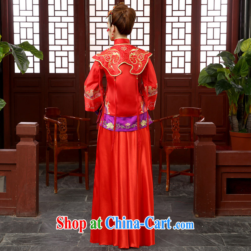 bridal show groups serving Chinese Dress toast clothing retro dresses Soo-kimono entered marriage Yi dragon-use serving spring red XXL, Taylor Martin (TAILEMARTIN), online shopping