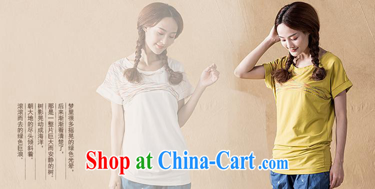 Black butterfly store YJ 760 2015 National wind Women's clothes loose bat short-sleeved T-shirt girl beautiful embroidered solid-colored T-shirt solid white summer XL pictures, price, brand platters! Elections are good character, the national distribution, so why buy now enjoy more preferential! Health