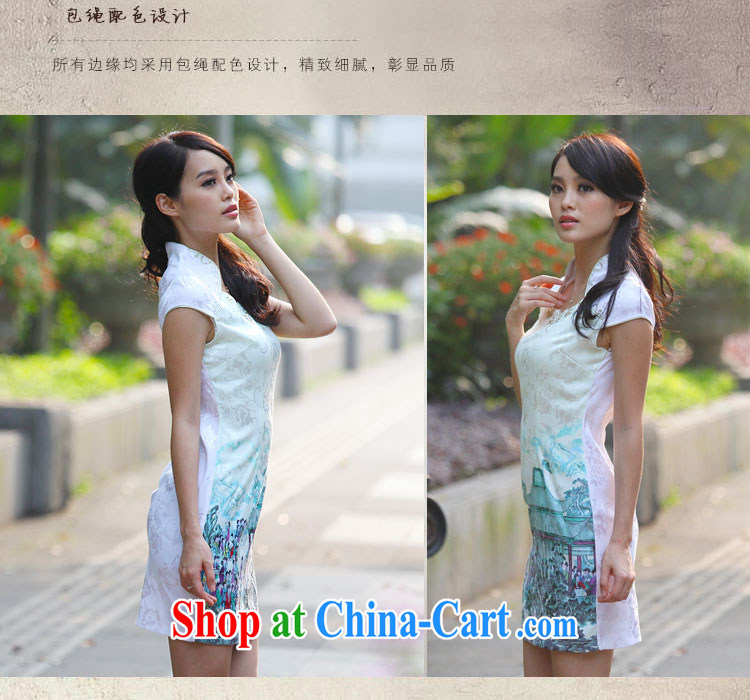 According to Wei family 2015 spring and summer with new stylish cultivating improved retro short dresses cheongsam girls Indigo color XL pictures, price, brand platters! Elections are good character, the national distribution, so why buy now enjoy more preferential! Health