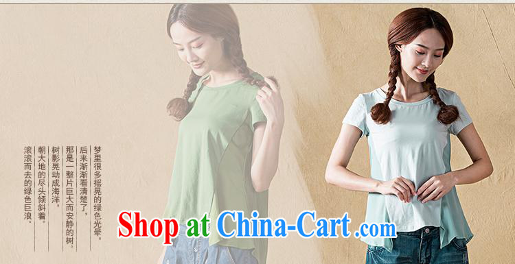 Black butterfly store YJ 765 2015 short-sleeved female T pension National wind summer new Snow woven stitching does not rule, with solid blue T-shirt XL pictures, price, brand platters! Elections are good character, the national distribution, so why buy now enjoy more preferential! Health