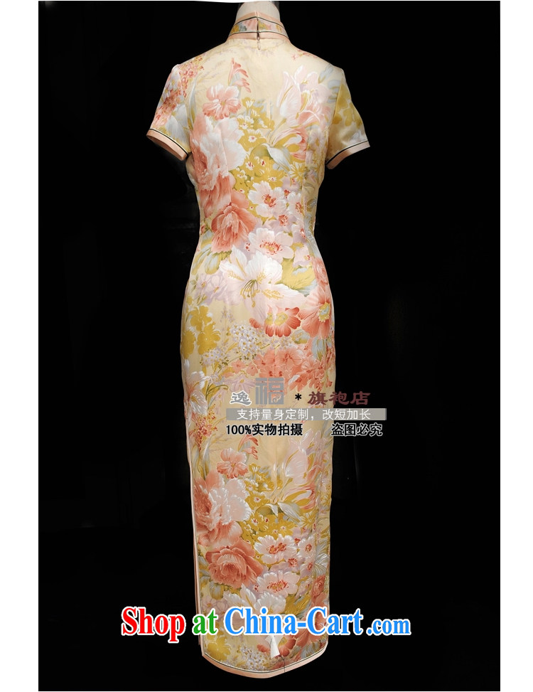 once and for all, summer dresses New Silk Cheongsam floral short-sleeved dresses long retro advanced custom bows dress suit service tailored 10 Day Shipping pictures, price, brand platters! Elections are good character, the national distribution, so why buy now enjoy more preferential! Health