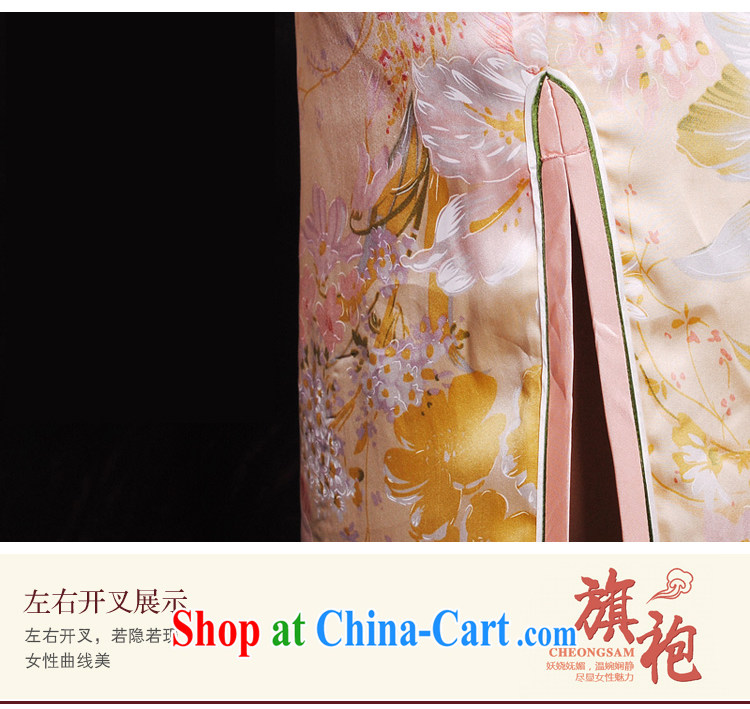 once and for all, summer dresses New Silk Cheongsam floral short-sleeved dresses long retro advanced custom bows dress suit service tailored 10 Day Shipping pictures, price, brand platters! Elections are good character, the national distribution, so why buy now enjoy more preferential! Health