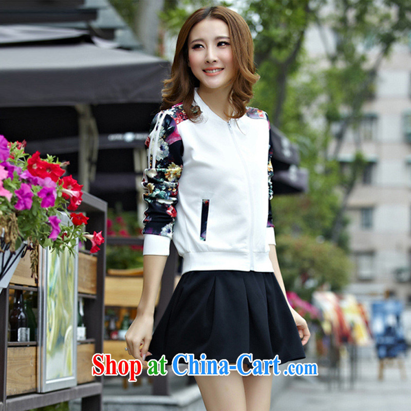 Black butterfly store 2015 spring new two-piece lounge suite A Ms. field body dress casual dress set baseball tennis uniforms white XXL, A . J . BB, and shopping on the Internet