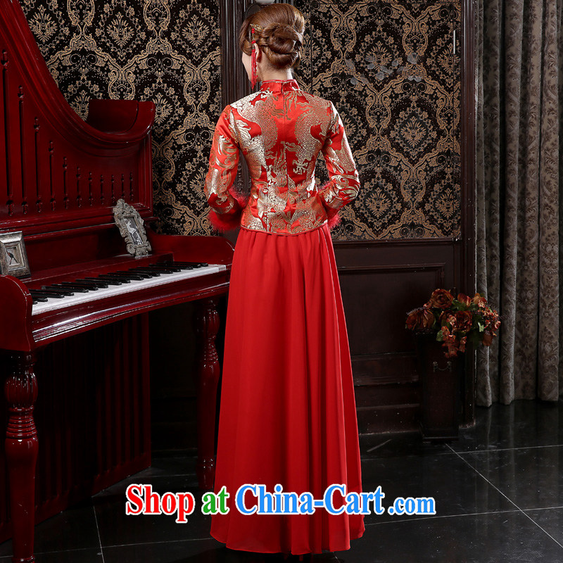 Taylor Martin new spring bridal wedding dresses Chinese Yun Jin improved package dresses and cotton bows Kit red XXL, Taylor Martin (TAILEMARTIN), online shopping