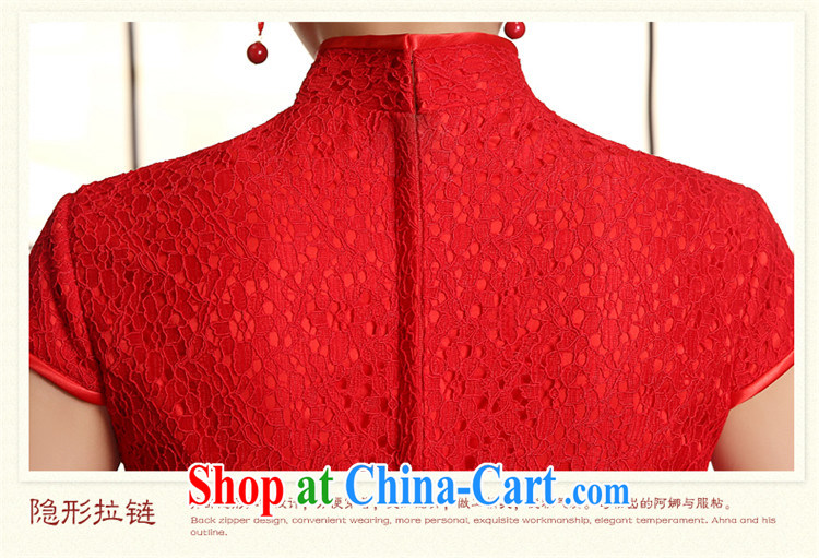 Tslyzm bridal improved cheongsam dress lace short bows service 2015 new spring and summer cultivating Chinese Chinese style wedding dress red M pictures, price, brand platters! Elections are good character, the national distribution, so why buy now enjoy more preferential! Health