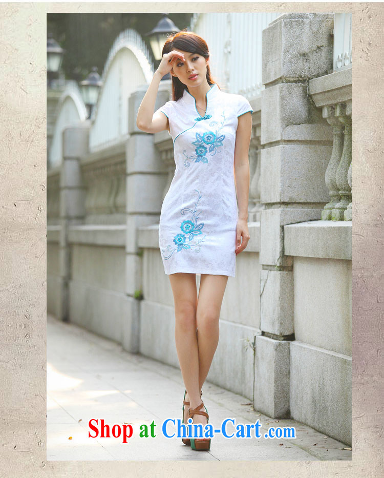 According to Wei family 2015 spring and summer new beauty, short-sleeve Stylish retro dresses cheongsam girls blue XL pictures, price, brand platters! Elections are good character, the national distribution, so why buy now enjoy more preferential! Health