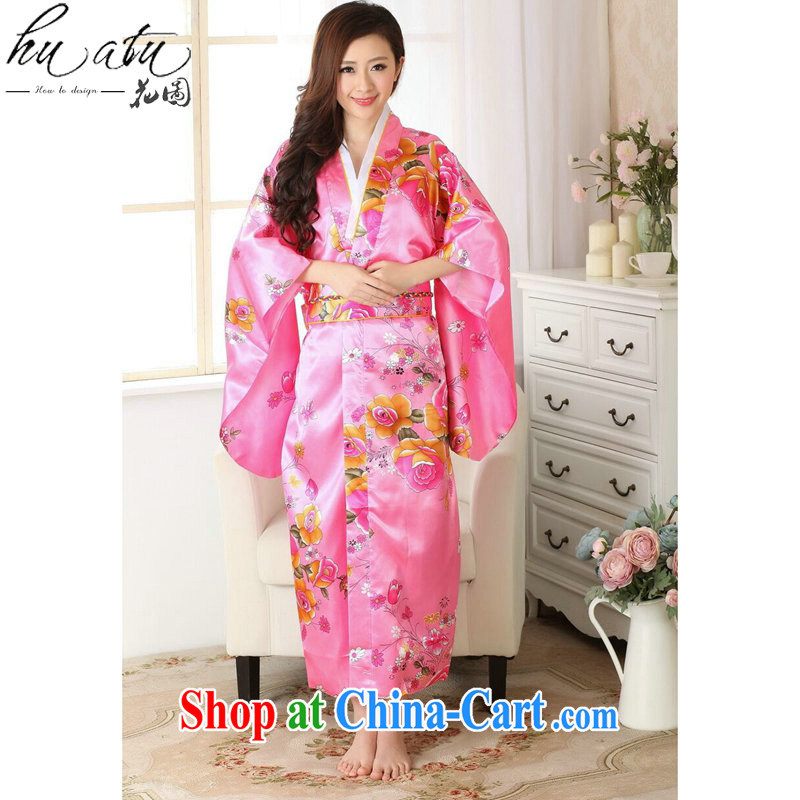 Take the Chinese clothing Ethnic Wind kimono Tang with improved damask stamp long Chinese qipao kimono stage performances service toner color code