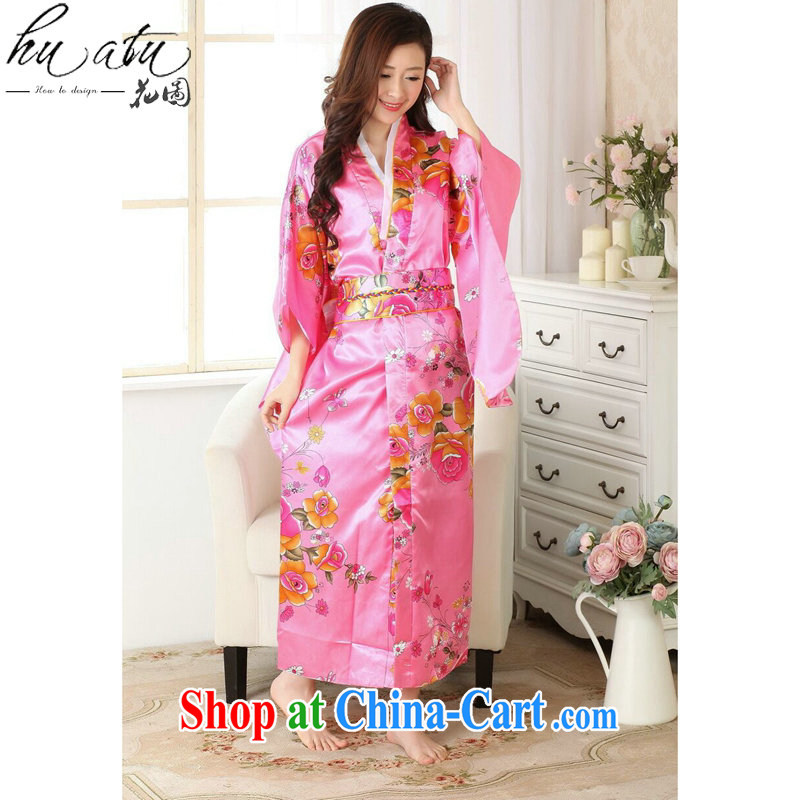 Take the Chinese clothing Ethnic Wind kimono Tang with improved damask stamp long Chinese qipao kimono performances serving pink, code, and spend, and, shopping on the Internet