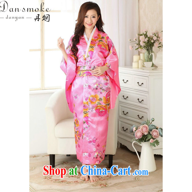 Bin Laden smoke Chinese clothing Ethnic Wind kimono Tang with improved damask stamp long Chinese qipao kimono performances serving pink, code, Dan smoke, and shopping on the Internet