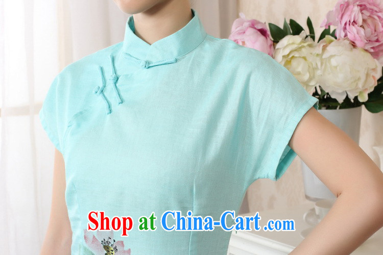 Take the new girl with hand-painted dresses T-shirt cotton the Chinese Ethnic Wind female Tang is improved, for literary and artistic T-shirt - C sky 2 XL pictures, price, brand platters! Elections are good character, the national distribution, so why buy now enjoy more preferential! Health