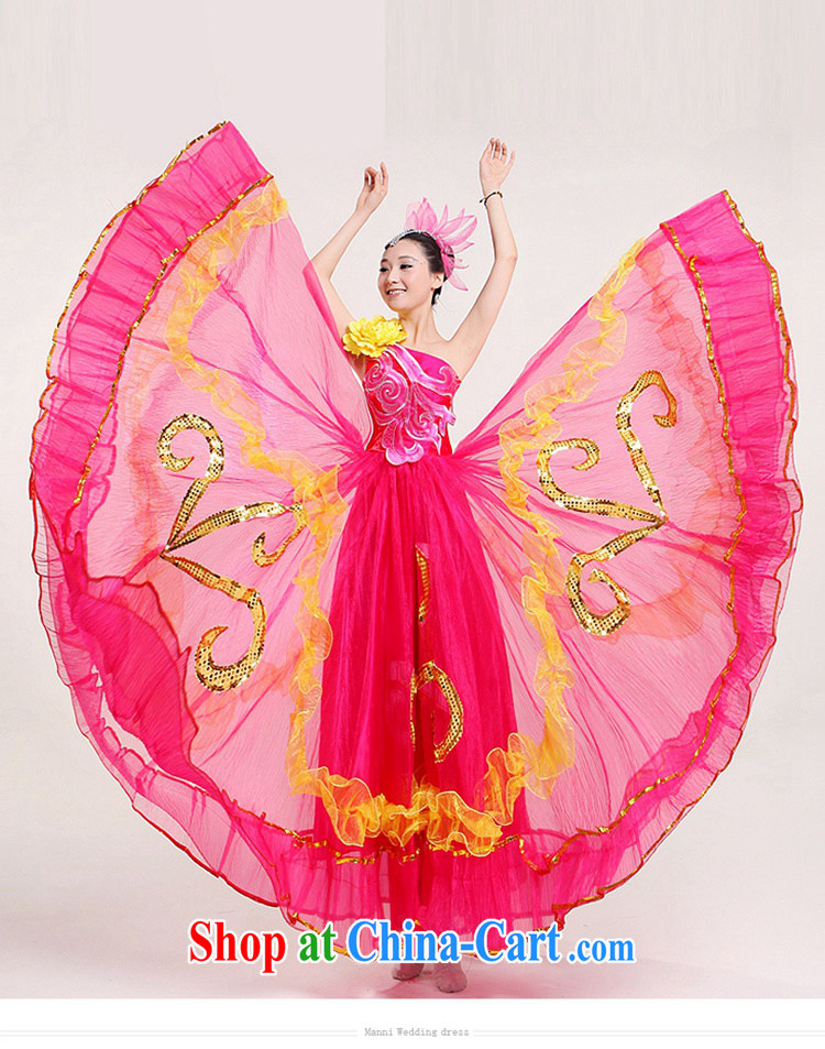 New color skirt with opening dance clothing dance clothing the skirt costumes flouncing dance clothing peach XXL pictures, price, brand platters! Elections are good character, the national distribution, so why buy now enjoy more preferential! Health