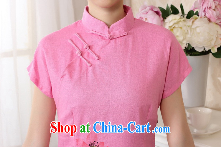 spend the summer with new Tang Women's clothes hand-painted robes arts cotton the Chinese Ethnic Wind Tang is improved, collared T-shirt - light blue A S pictures, price, brand platters! Elections are good character, the national distribution, so why buy now enjoy more preferential! Health