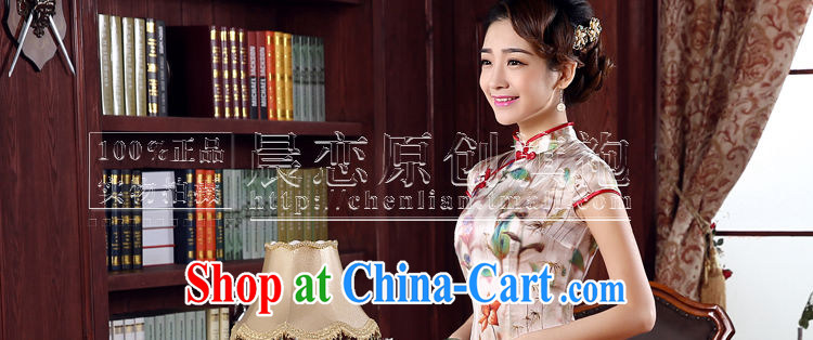Morning dresses, new 2015 summer retro short improved stylish sauna silk silk Chinese qipao fresh floral XXL pictures, price, brand platters! Elections are good character, the national distribution, so why buy now enjoy more preferential! Health