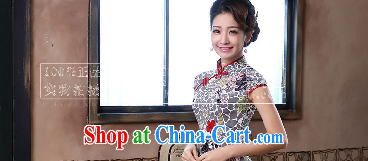 Morning, summer 2015 new stylish improved retro short cotton the cheongsam dress Chinese daily take chestnut gray XXL pictures, price, brand platters! Elections are good character, the national distribution, so why buy now enjoy more preferential! Health